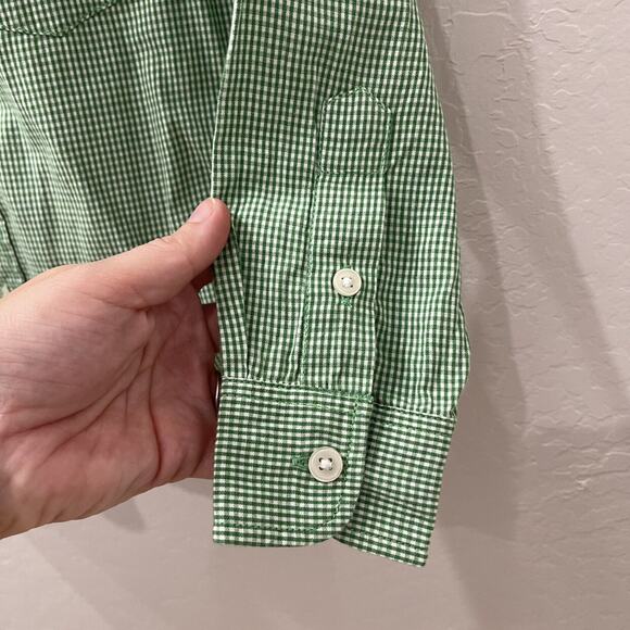 Peek Green Check Gingham Long Sleeve Button Up Shirt - Picture 4 of 7